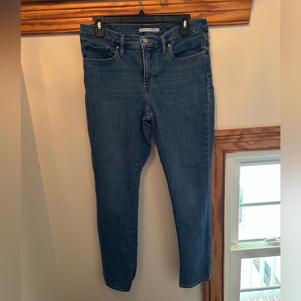 Levi's Women's Shaping Skinny Jeans in Dark Blue